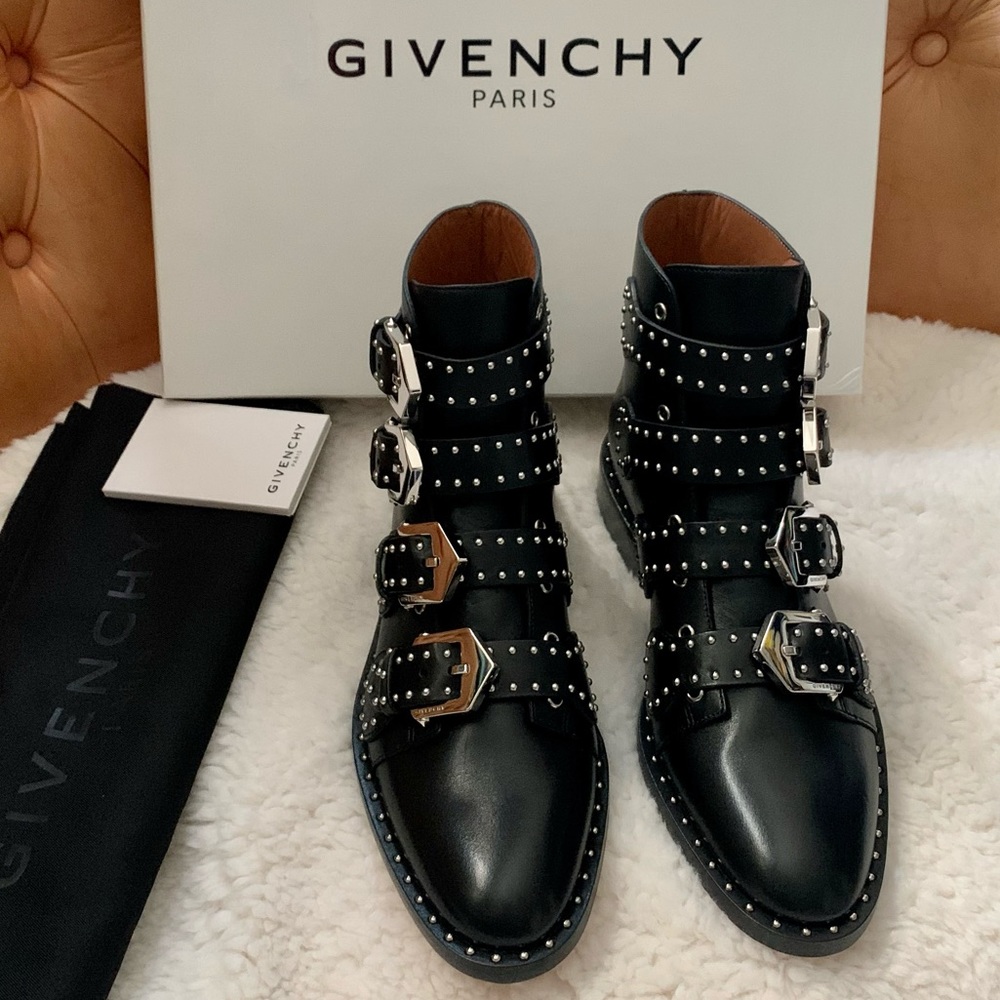 Givenchy Prue Elegant Studded Leather Boot 6 NWT